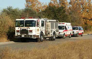 fire engine and ambulance